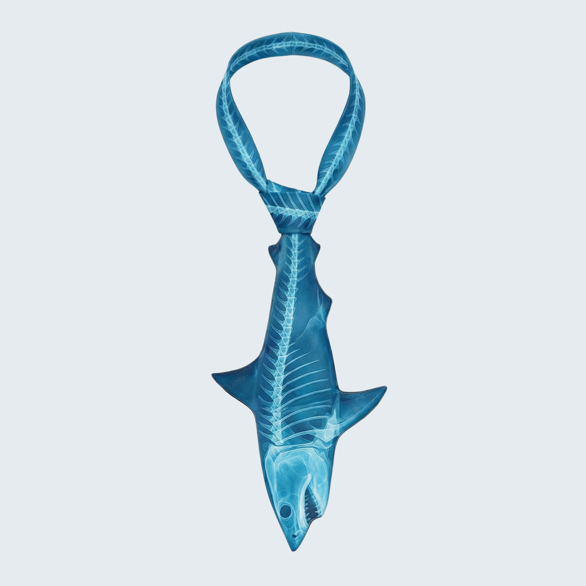 WonderKnot© X-ray Blue Shark Tie