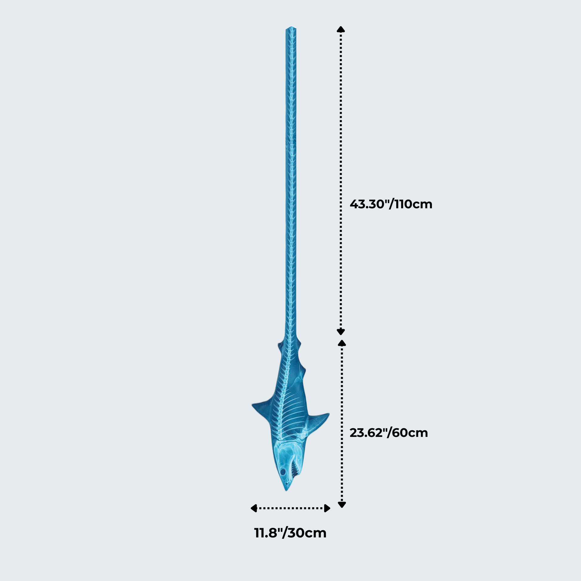 WonderKnot© X-ray Blue Shark Tie