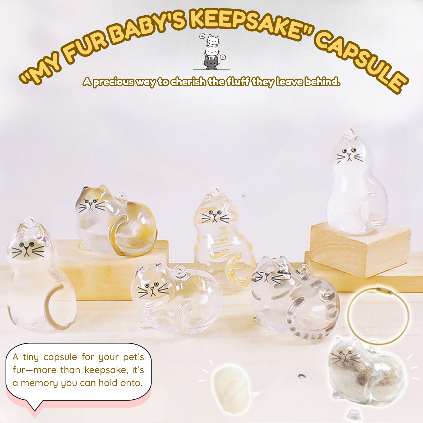 Fatty™ Cat Hair Holder Keychain