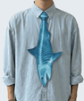 WonderKnot© X-ray Blue Shark Tie